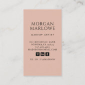 Modernes Minimalistisches Makeup Artist Foto Visitenkarte (Rückseite)