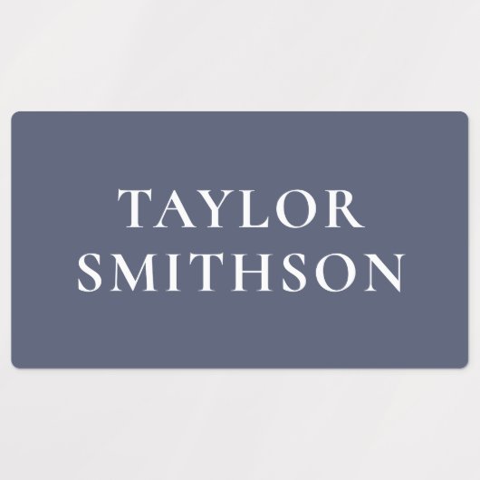 Modernes Minimalistisches Marineblau - Ihre Namens Etiketten (Design 1)