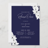 Modernes Minimalistisches Marineessen Magnolia Pro Einladung (Vorderseite)