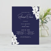 Modernes Minimalistisches Marineessen Magnolia Pro Einladung (Stehend Vorderseite)