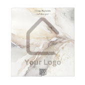 Modernes Minimalistisches Marmortexturüberlagerung Notizblock (Vorderseite)