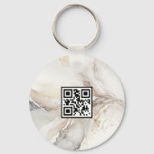 Modernes Minimalistisches Marmortexturüberlagerung Schlüsselanhänger (Rückseite)