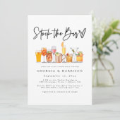 Modernes Minimalistisches Material Die Bar Dusche Einladung (Stehend Vorderseite)