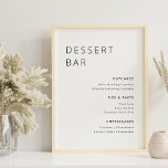 Modernes Minimalistisches Menü für Hochzeiten und  Poster<br><div class="desc">Das in Schwarz-Weiß gehaltene,  moderne,  minimalistische Design des Dessert-Bar zeichnet sich durch ein individuelles Dessertmenü aus.</div>