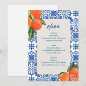 Modernes Minimalistisches Menü Menükarte (Vorne/Hinten)