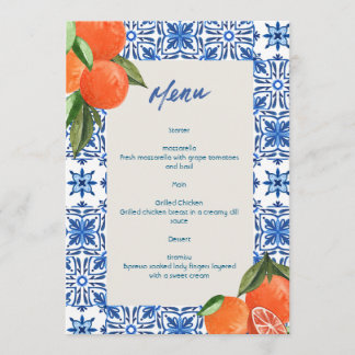 Modernes Minimalistisches Menü Menükarte