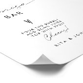 Modernes Minimalistisches Mimosa Bar Wedding Sign Poster (Ecke)