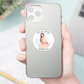 Modernes Minimalistisches Mis XV Años Foto Tiny Aufkleber (Telefon)