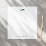 Modernes Minimalistisches Mit Monogramm Stationier Notizblock<br><div class="desc">Modernes Minimalistisches Mit Monogramm Stationierungsmaterial Notepad</div>