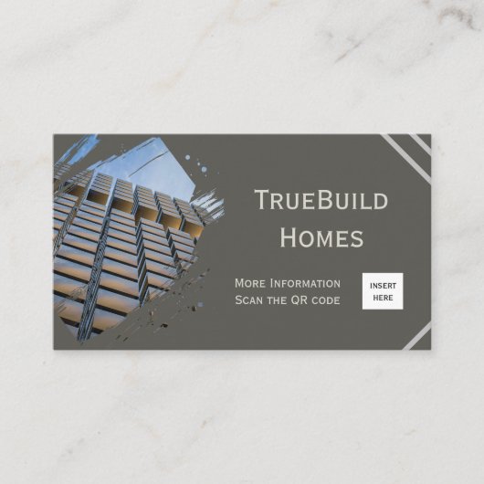 Modernes Minimalistisches Monochrome Visitenkarte (Vorderseite)