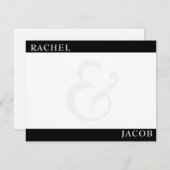 Modernes Minimalistisches Monogram-Stationery Mitteilungskarte (Vorne/Hinten)