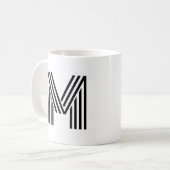Modernes minimalistisches Monogramm Anfangsbuchsta Kaffeetasse (Vorderseite Links)
