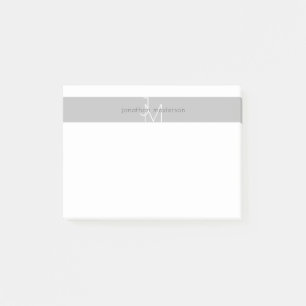 Modernes Minimalistisches Monogramm Beruflich Post-it Klebezettel