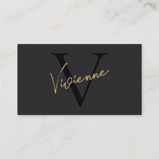 Modernes Minimalistisches Monogramm Berufliches Ma Visitenkarte (Vorderseite)