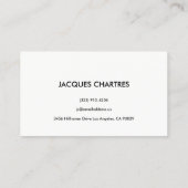 Modernes Minimalistisches Monogramm-berufliches Visitenkarte (Rückseite)