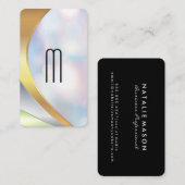 Modernes minimalistisches Monogramm | Boke Visitenkarte (Vorne/Hinten)