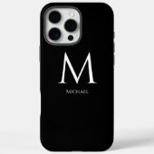 Modernes Minimalistisches Monogramm Case-Mate iPhone Hülle (Rückseite)