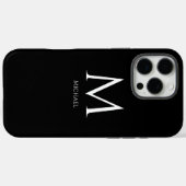 Modernes Minimalistisches Monogramm Case-Mate iPhone Hülle (Rückseite (Horizontal))