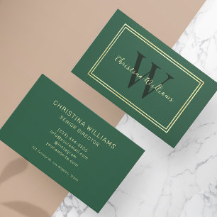 Modernes, Minimalistisches Monogramm-Elegant Visitenkarte