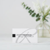 Modernes Minimalistisches Monogramm-elegantes Visitenkarte (Stehend Vorderseite)