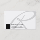 Modernes Minimalistisches Monogramm-elegantes Visitenkarte (Rückseite)