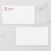 Modernes Minimalistisches Monogramm Erstweises Sch Begleitkarte (Vorne/Hinten)