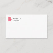 Modernes Minimalistisches Monogramm Erstweises Sch Begleitkarte (Vorderseite)