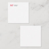 Modernes Minimalistisches Monogramm Erstweises Sch Mitteilungskarte (Vorne/Hinten)