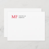 Modernes Minimalistisches Monogramm Erstweises Sch RSVP Karte (Vorne/Hinten)