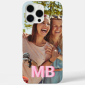 Modernes Minimalistisches Monogramm-Foto Case-Mate iPhone Hülle (Rückseite)