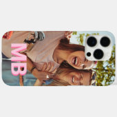 Modernes Minimalistisches Monogramm-Foto Case-Mate iPhone Hülle (Rückseite (Horizontal))
