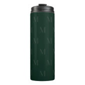 Modernes Minimalistisches Monogramm für Tiefwald Thermosbecher (Vorderseite)