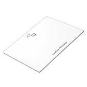Modernes Minimalistisches Monogramm-Geschäft Notizblock (angewinkelt)
