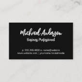 Modernes Minimalistisches Monogramm | Goldmarmor Visitenkarte (Rückseite)