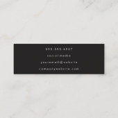Modernes Minimalistisches Monogramm Grau Mini Visitenkarte (Rückseite)