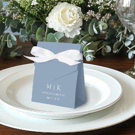 Modernes Minimalistisches Monogramm Hochzeit Dusty Geschenkschachtel