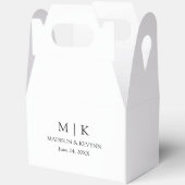 Modernes Minimalistisches Monogramm-Hochzeitsgerät Geschenkschachtel (Offen)