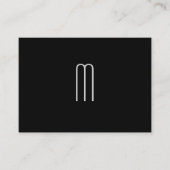 Modernes Minimalistisches Monogramm in Schwarz Visitenkarte (Vorderseite)