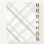 Modernes Minimalistisches Monogramm Initial Elegan Notizblock (Rückseite)