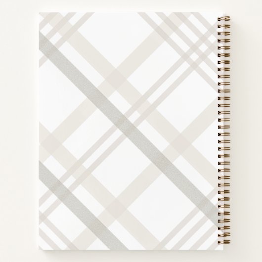 Modernes Minimalistisches Monogramm Initial Elegan Notizblock (Rückseite)