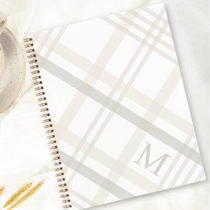 Modernes Minimalistisches Monogramm Initial Elegan Notizblock