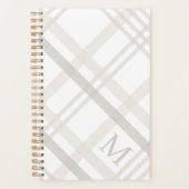 Modernes Minimalistisches Monogramm Initial Elegan Planer (Vorderseite)
