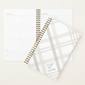 Modernes Minimalistisches Monogramm Initial Elegan Planer (Anzeige)