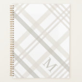 Modernes Minimalistisches Monogramm Initial Elegan Planer (Vorderseite)