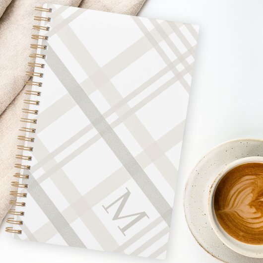 Modernes Minimalistisches Monogramm Initial Elegan Planer