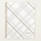 Modernes Minimalistisches Monogramm Initial Elegan Planer (Vorderseite)