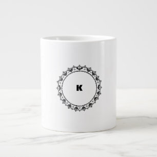 Modernes Minimalistisches Monogramm Jumbo-Tasse