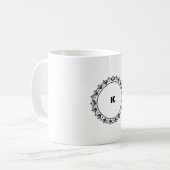 Modernes Minimalistisches Monogramm Kaffeetasse (Vorderseite Links)