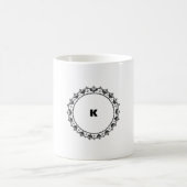 Modernes Minimalistisches Monogramm Kaffeetasse (Mittel)