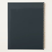 Modernes Minimalistisches Monogramm kundengrau Planer (Rückseite)